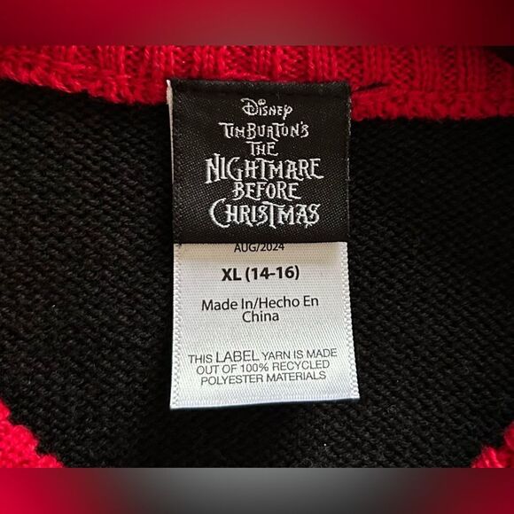 NWT … THE NIGHTMARE BEFORE CHRISTMAS “Size: XL - (14-16)” Sweater - Picture 3 of 4